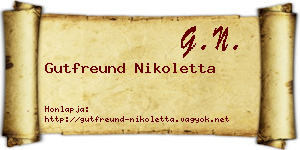 Gutfreund Nikoletta névjegykártya